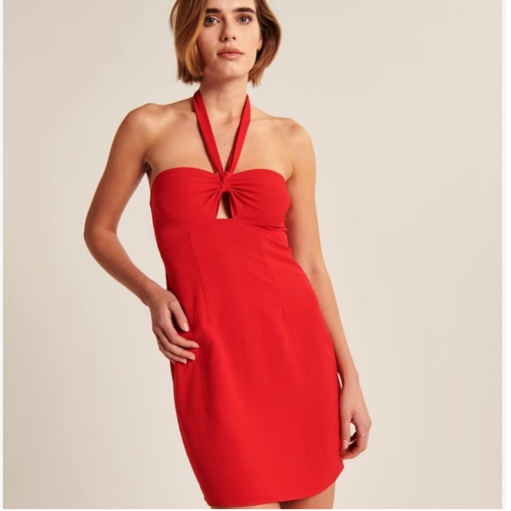 Abercrombie Knot Front Halter Mini Dress Size Large
